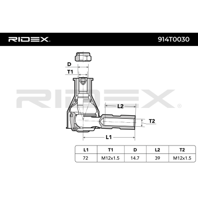 ROTULE DE BARRE DE CONNEXION AV MERC W202