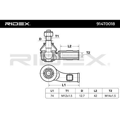 ROTULE DE BARRE DE CONNEXION AV G VW SEAT