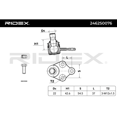 ROTULE DE SUSPENSION AV D, AV G MERC