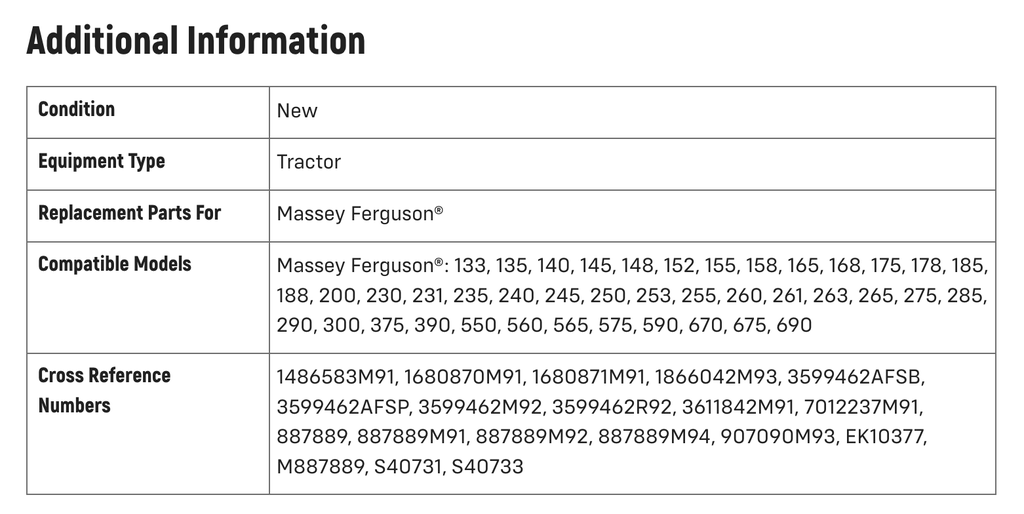 DISQUE D'EMBRAYAGE MASSEY FERGUSON