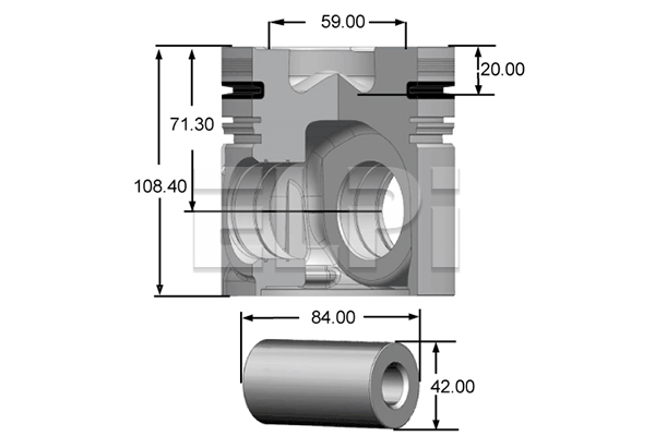 PISTON RENAULT MIDLUM 102MM 3 RING