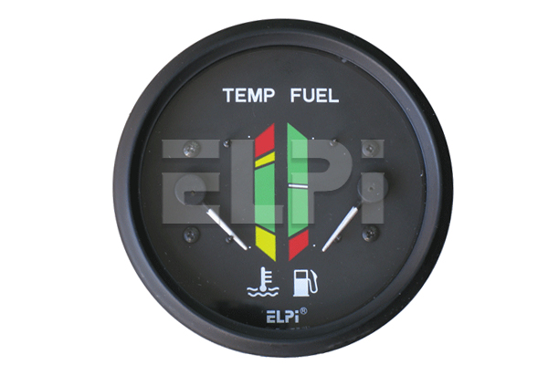 DUAL TEMP FUEL  GAUGE FOR VOLVO 24V. 80MM