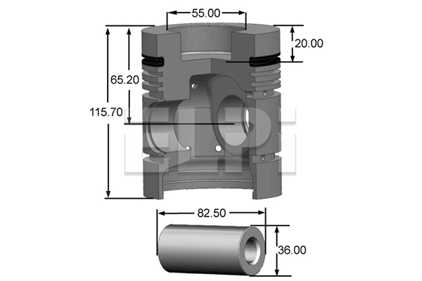 PISTON MB OM314/352/353(5Rings)97mm