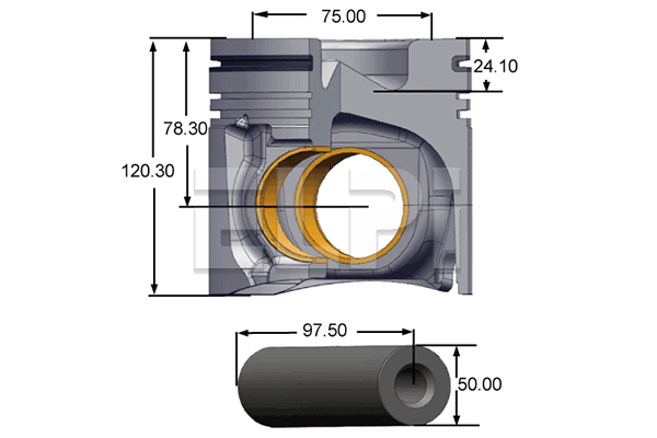 PISTON RENAULT KERAX/PREMIUM(123mm)