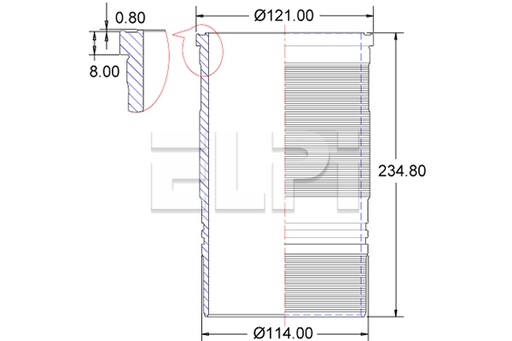 [LP1803212] LINER RENAULT SAVIEM 102MM