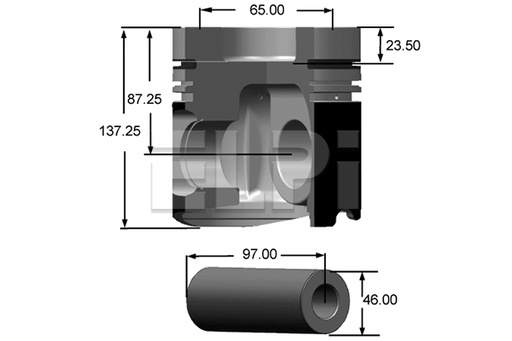 [LP1813025 STD] PISTON MB OM401/402(125mm)3+3+6