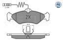 PLAQUETTES DE FREIN, GDB1262