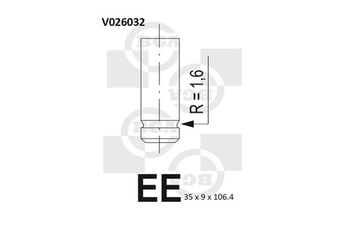 [V026032] SOUPAPE D'ECHAPPEMENT 312 412