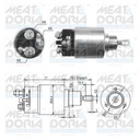 SYSTÈME DE DÉMARRAGE  SOLÉNOÏDES Mercedes 0011520010 ZM 6973 Mercedes E 300 D S 300 Turbo-D