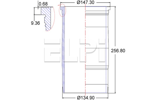 [LP1803223] LINER RVI KERAX/PREMIUM(dCi11)123mm