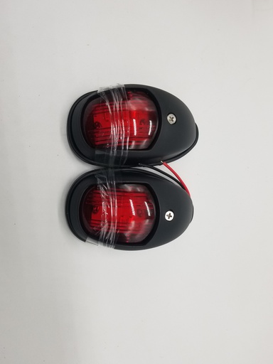 [BD0079-BLACK-RED] SIDE MARKER LIGHTS BLACK&RED (12V)