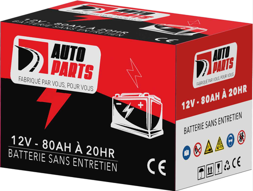 [DIN80AHAP-GM] BATTERIE 80AH GM 315*175*190