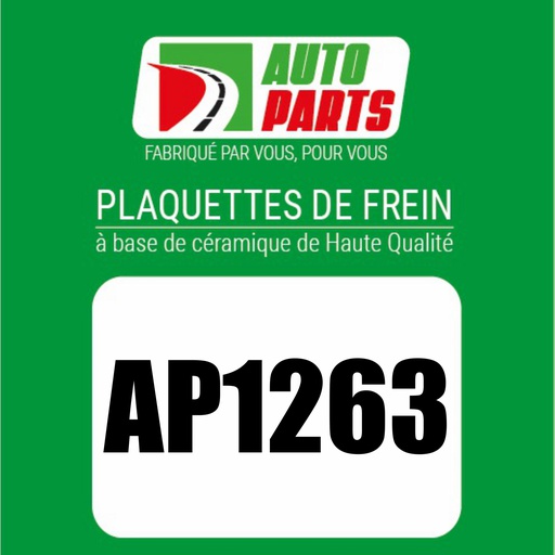 [AP1263] PLAQUETTE AR G M/S GDB1263